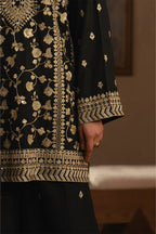 Black_3_PIECE_EMBROIDERED_RAW_SILK_SUIT_5