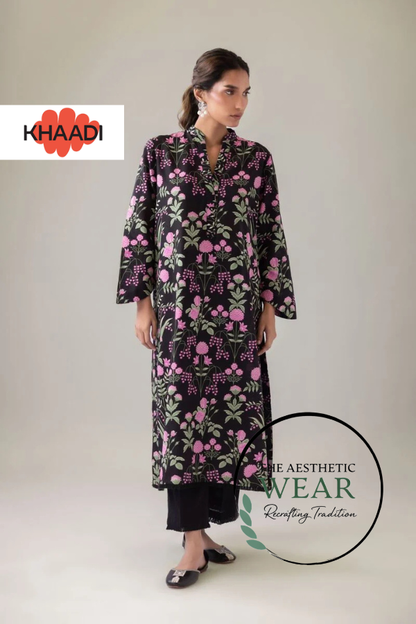 Black Printed Kurta Set