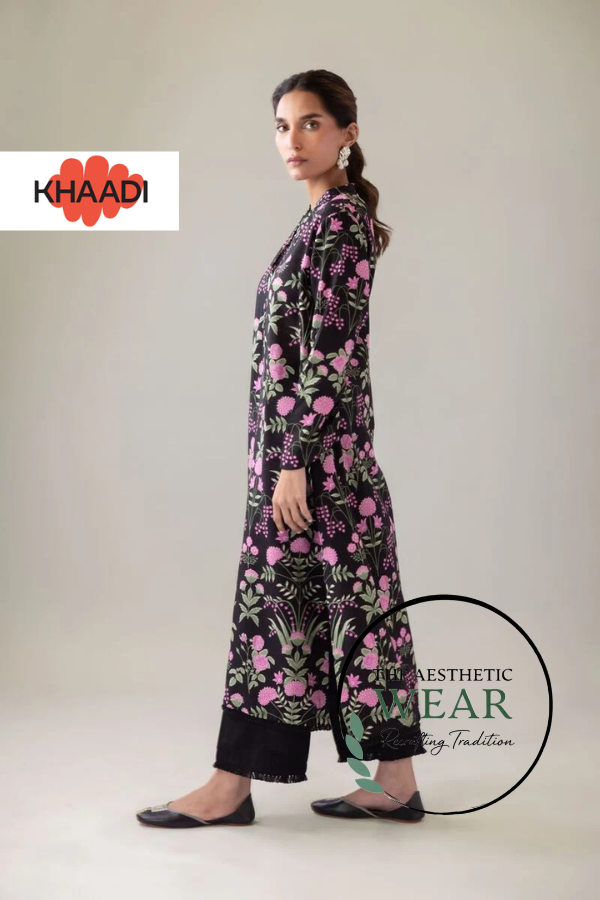 Black Printed Kurta Set