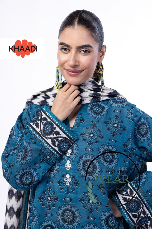 Green Printed Tailored 3 Piece suit