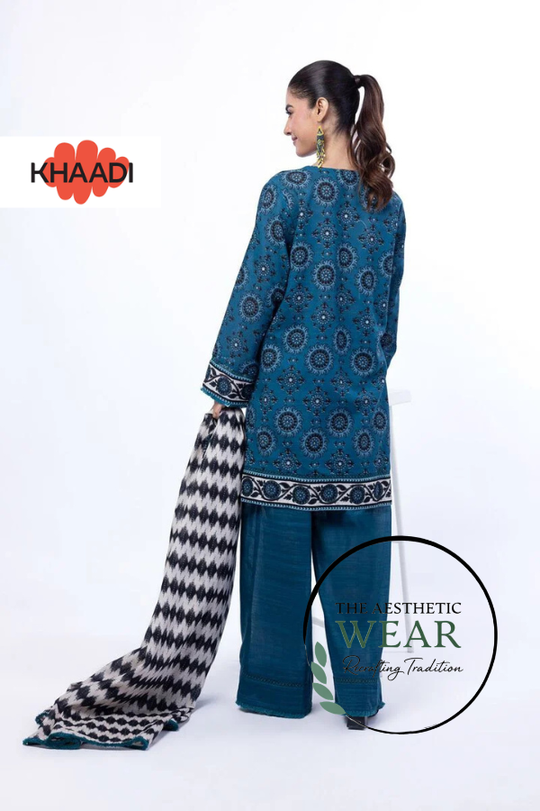 Green Printed Tailored 3 Piece suit