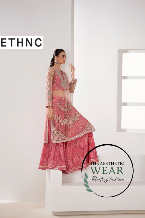 POWDER PINK SHARARA - The Aesthetic Wear
