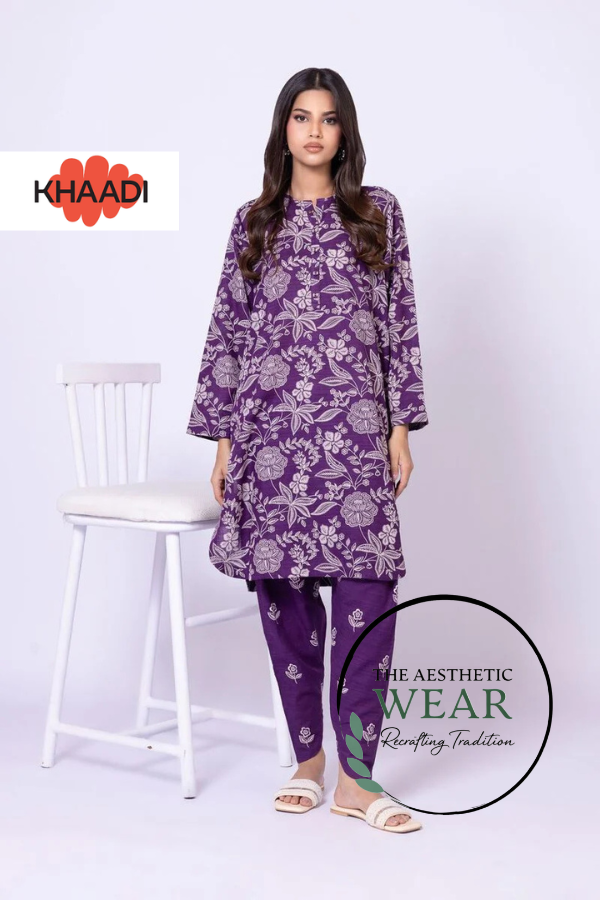 Purple Light Khaddar 2 Piece