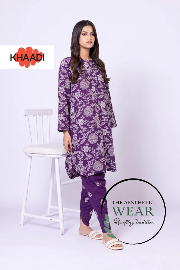 Purple Light Khaddar 2 Piece
