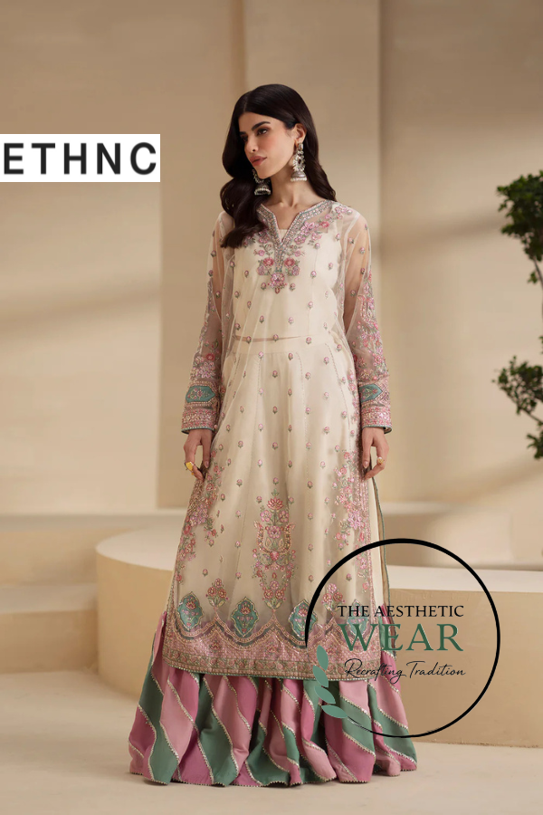 EMBROIDERED GHARARA - The Aesthetic Wear