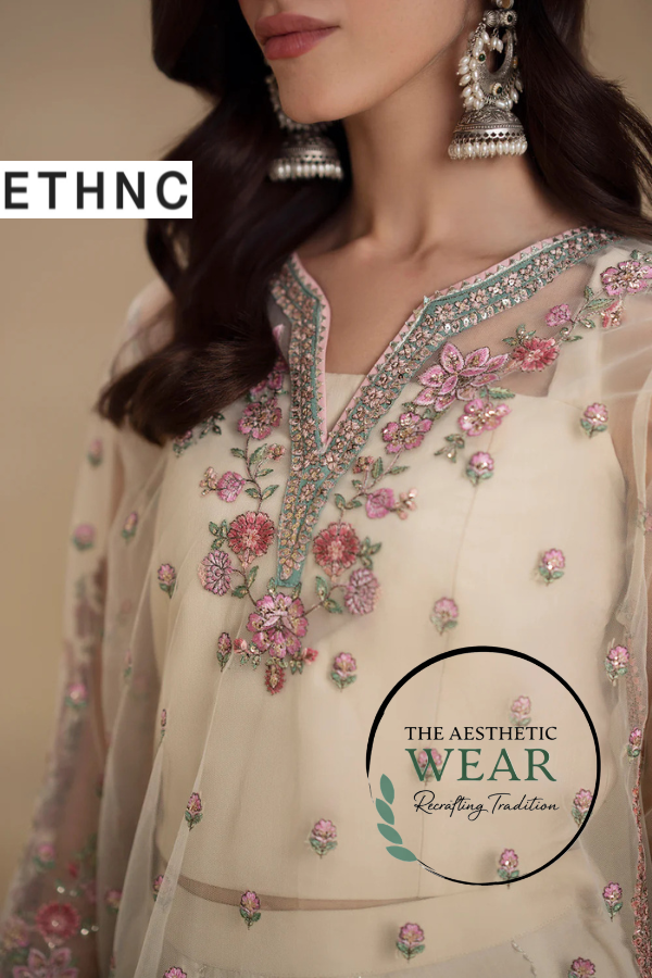 EMBROIDERED GHARARA - The Aesthetic Wear
