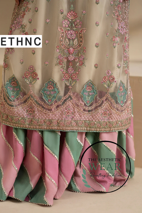 EMBROIDERED GHARARA - The Aesthetic Wear