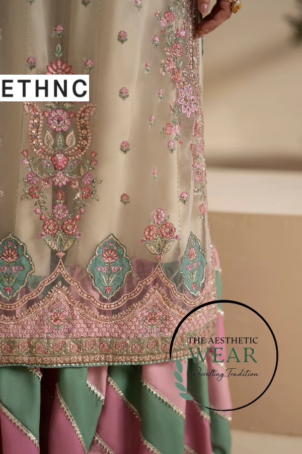 EMBROIDERED GHARARA - The Aesthetic Wear
